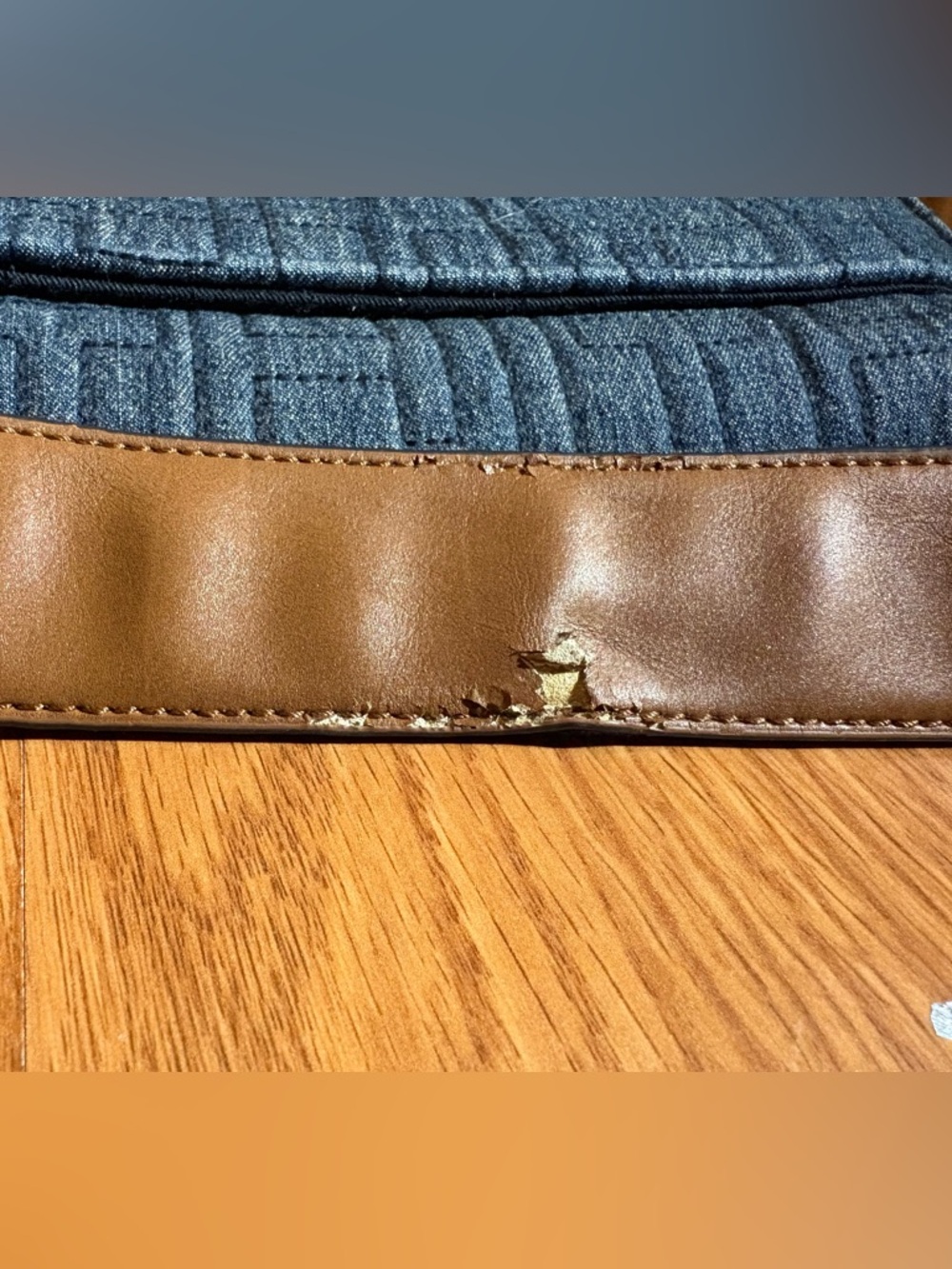 Tommy Hilfiger Denim Shoulder Bag with Red and Blue Strap Y2K - Picture 5 of 12